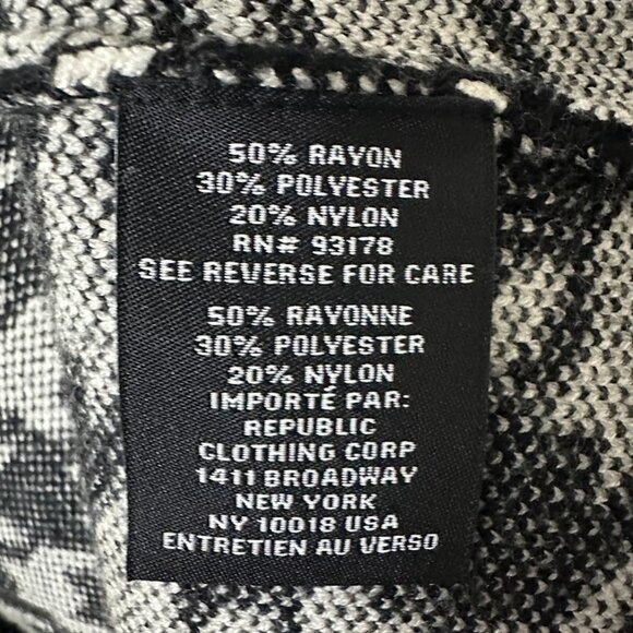 Women’s Black & White Houndstooth Knit Blazer Cardigan Jacket – Size S - Picture 8 of 9